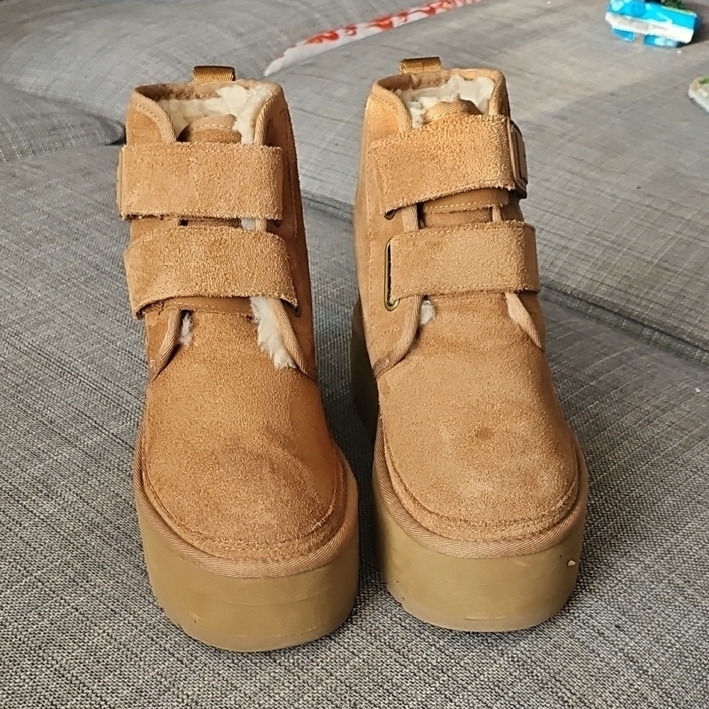 Ugg Tan Suede Platform Boots
